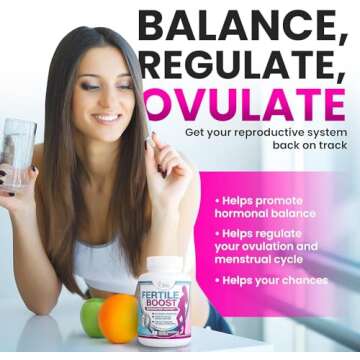 Fertility Supplements for Women PCOS Pills to Get Pregnant Fast Aid Ovulation Regulate Cycle Hormone...