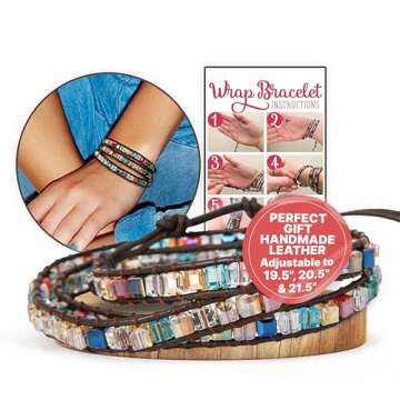 SPUNKYsoul 3 Wrap Dazzling Multi Color Crystal Leather Bracelet Collection