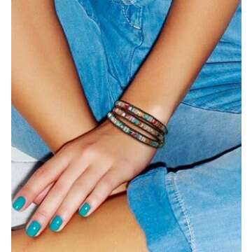 SPUNKYsoul 3 Wrap Dazzling Multi Color Crystal Leather Bracelet Collection