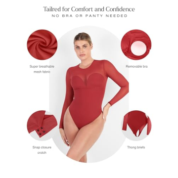 Popilush Women’s Shapewear Bodysuit - Tummy Control & Comfort