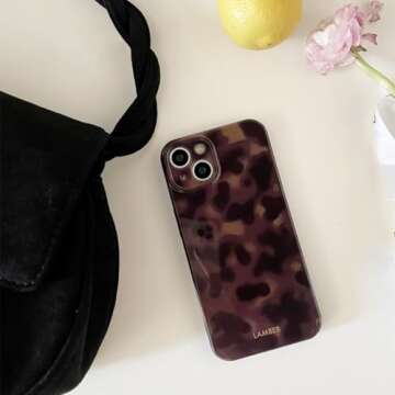 XQAGU Cute Amber Leopard Phone Case for iPhone 16 Pro