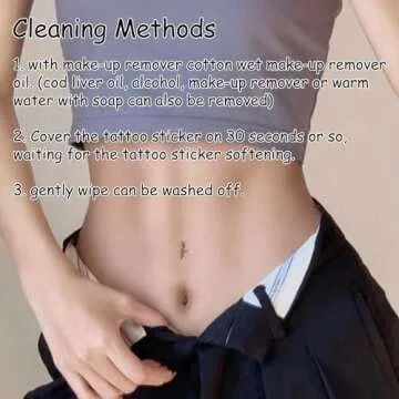 VNRGG Belly Button Tattoo Stickers for Gags and Makeup Fun