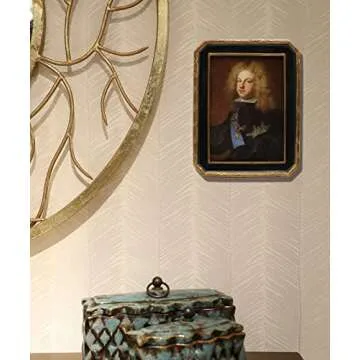 YULINK 5x7 Vintage Picture Frame, Antique Ornate Black and Gold Octagon Photo Frame, for Tabletop and Wall Display, Decorative Retro Home Decor, Old Fashioned Photo Gallery Art