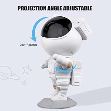 FORLUCIX Jiejie-JJ Starry Night Light Projector Astronaut LED Projection Lamp with Remote Control, A...