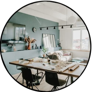 Stylish HBCY Creations 36" Round Wall Mirror for Home