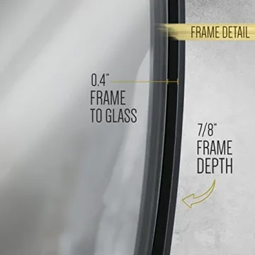 Stylish HBCY Creations 36" Round Wall Mirror for Home