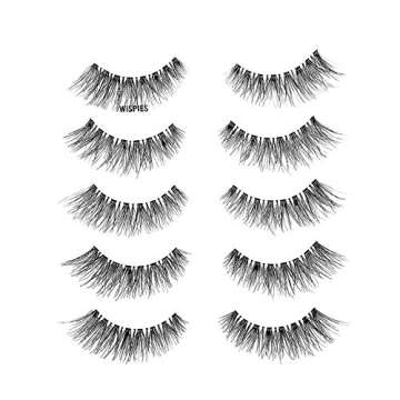 ALICE Lashes 120 Natural Wispy False Eyelashes 10 Pairs with Eyelashes Tweezers