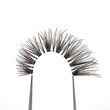 ALICE Lashes 120 Natural Wispy False Eyelashes 10 Pairs with Eyelashes Tweezers