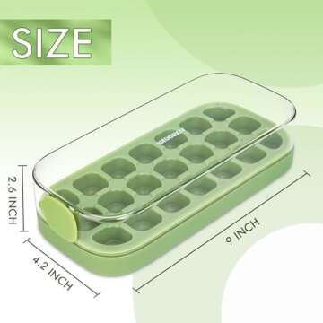 Easy Release Ice Cube Tray - 21 Pcs Silicone Mold