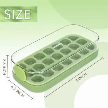 Easy Release Ice Cube Tray - 21 Pcs Silicone Mold