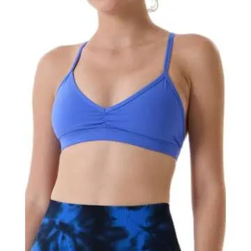 AUROLA Mercury Workout Sports Bras Women Athletic Removable Padded Backless Strappy Halter Light Support Gym Yoga Crop Top
