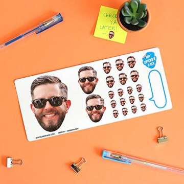Custom Face Stickers, Photo Stickers, Stickers of Your Face, Sampler Sheet - 5 Sheets - Pet Gift, Stocking Stuffer
