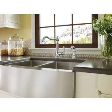 Moen Weymouth High Arc Kitchen Faucet in Polished Nickel