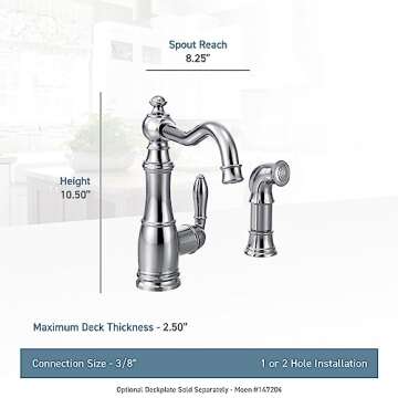 Moen Weymouth High Arc Kitchen Faucet in Polished Nickel