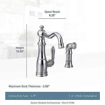 Moen Weymouth High Arc Kitchen Faucet in Polished Nickel