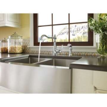 Moen Weymouth High Arc Kitchen Faucet in Polished Nickel