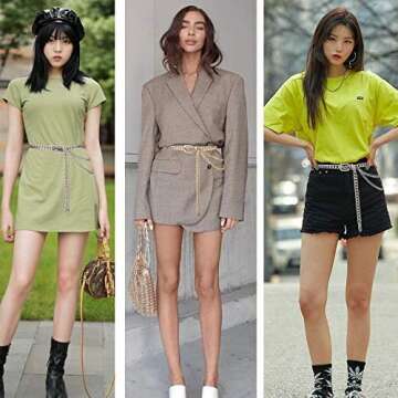 Stylish Plus Size Metal Waist Chain Belt for Women