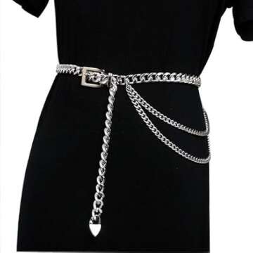 Stylish Plus Size Metal Waist Chain Belt for Women