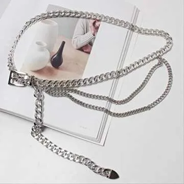 Stylish Plus Size Metal Waist Chain Belt for Women