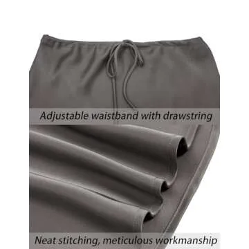 Women High Waisted Slip Skirts Casual Satin Bodycon Skirt A Line Wrap Skirts Silk Y2K Skirt Grey M