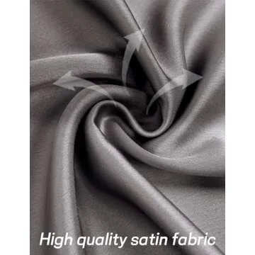 Women High Waisted Slip Skirts Casual Satin Bodycon Skirt A Line Wrap Skirts Silk Y2K Skirt Grey M