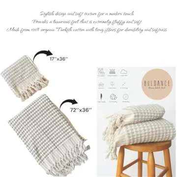 Buldance Large Cotton Bath Towels - Stylish and Soft
