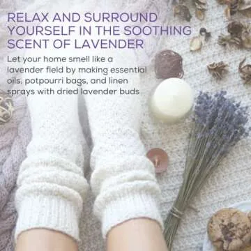 bMAKER Edible Dried Lavender Flowers 4 oz Pack