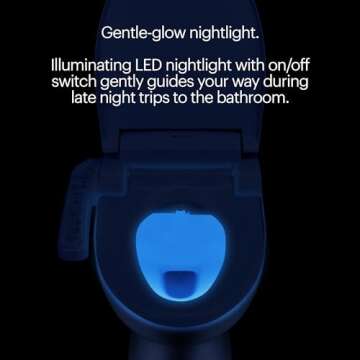 Brondell SE400-EW Swash SE400 Electric Bidet Toilet Seat With Heated Seat, Oscillating Stainless Steel Nozzle, Warm Air Dryer, Night Light, Gentle Close Lid, White Side Arm Control, Elongated