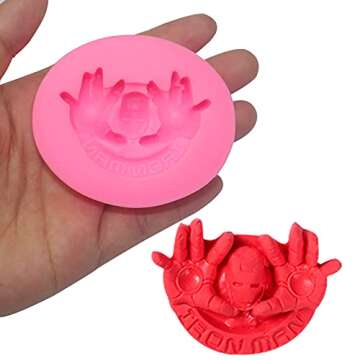 8 Pieces Superheros Themed Silicone Molds Fondant Candy Chocolate Mold Silicone Fondant Moldfor Cake Decorations