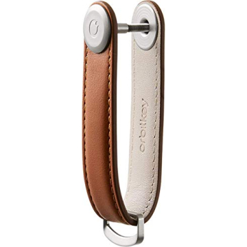 Orbitkey Leather Key Organizer Slim Quiet Durable Stainless Steel