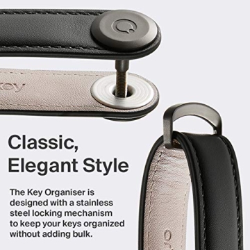 Orbitkey Leather Key Organizer Slim Quiet Durable Stainless Steel