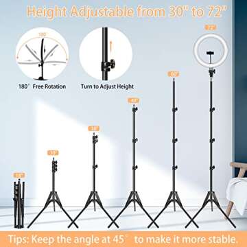 5.3" Video Conference Lighting, LUXSURE Ring Light for Laptop with Tripod Stand Clamp Light for Video Calls Teleconferencing Zoom Calls Remote Meeting
