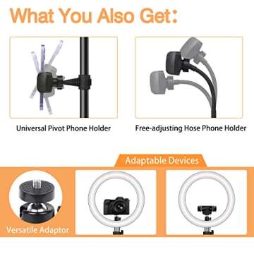 5.3" Video Conference Lighting, LUXSURE Ring Light for Laptop with Tripod Stand Clamp Light for Video Calls Teleconferencing Zoom Calls Remote Meeting