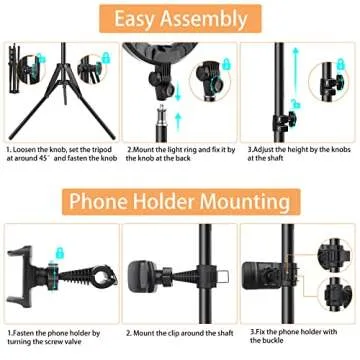 LUXSURE Ring Light for Video Calls with Tripod Stand