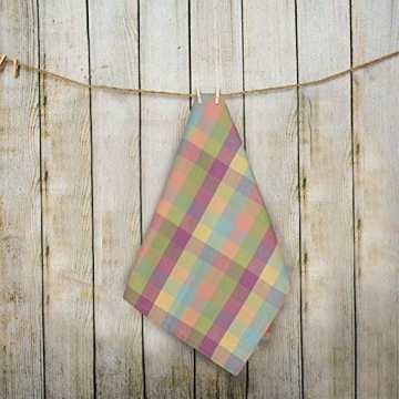 Urban Villa Dinner Napkins Buffalo Checks Cloth Napkins Set of 12 Easter Color Checks 100% Cotton Dinner Napkins Over Sized 20”x20” Inches Cloth Napkins Hotel Quality Dinner Napkins