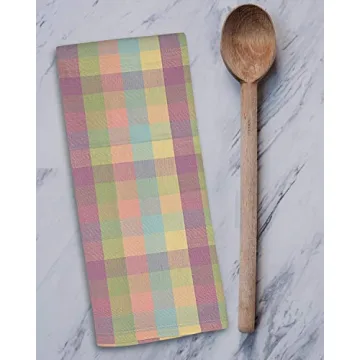Urban Villa Dinner Napkins Buffalo Checks Cloth Napkins Set of 12 Easter Color Checks 100% Cotton Dinner Napkins Over Sized 20”x20” Inches Cloth Napkins Hotel Quality Dinner Napkins
