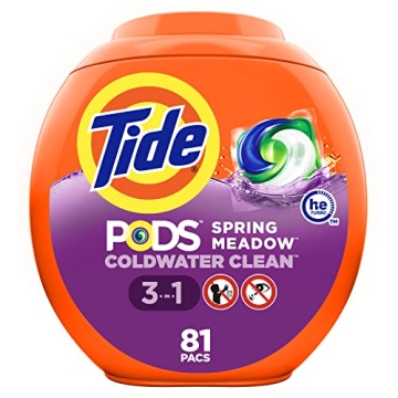 Tide PODS Laundry Detergent Soap Pods - Powerful 3-in-1 Cleaning, 81 Count