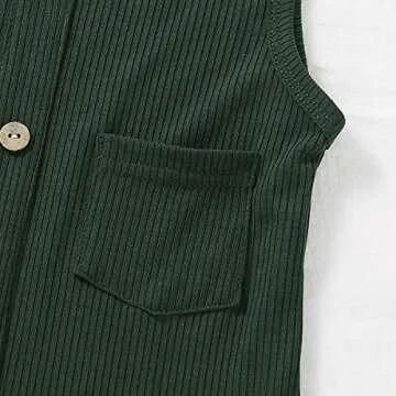 YOUNGER TREE Infant Newborn Unisex Baby Boys Girls Solid Sleeveless Romper Summer Jumpsuit One Piece Outfits Clothes (0-6 Months,Green)