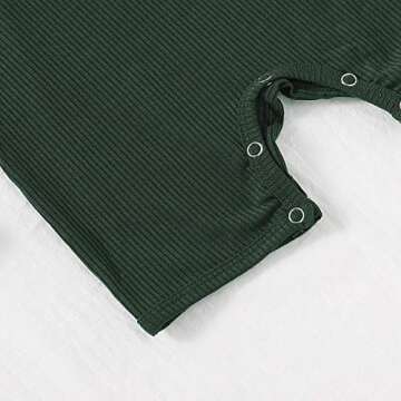 YOUNGER TREE Infant Newborn Unisex Baby Boys Girls Solid Sleeveless Romper Summer Jumpsuit One Piece Outfits Clothes (0-6 Months,Green)