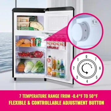 Compact 3.5 Cu.Ft Mini Fridge with Freezer