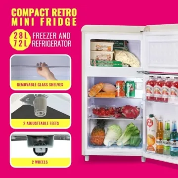 Compact 3.5 Cu.Ft Mini Fridge with Freezer