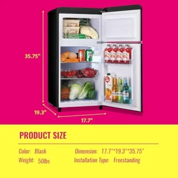 Compact 3.5 Cu.Ft Mini Fridge with Freezer