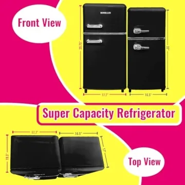 Compact 3.5 Cu.Ft Mini Fridge with Freezer