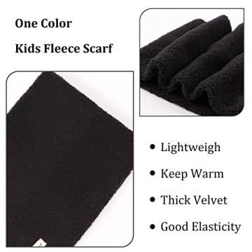 Zsedrut Kids Fleece Velvet Scarf for Winter Warmth