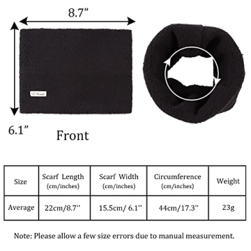 Zsedrut Kids Fleece Velvet Scarf for Winter Warmth