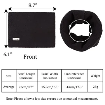 Zsedrut Kids Fleece Velvet Scarf for Winter Warmth