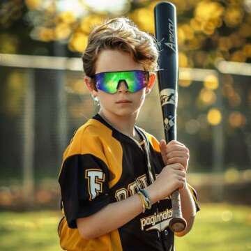 FEISEDY Kids Sunglasses Youth Baseball Polarized Sunglasses Sports Lightweight TR90 Frame Boys Girls...