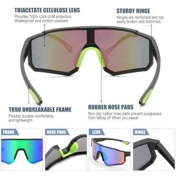 FEISEDY Kids Polarized Sunglasses for Sports and Summer