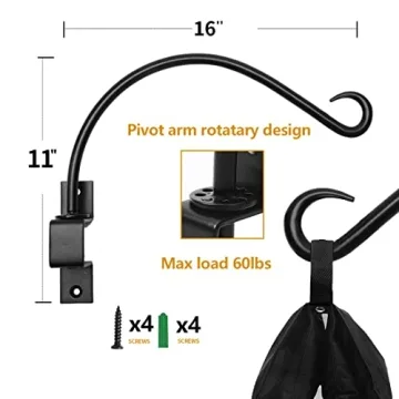 Maosen 16 Inch Swivel Plant Hangers for Garden Decor