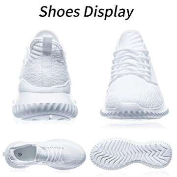 Akk White Tennis Shoes for Women - Slip On Lightweight Comfort Sneakers 7 US White